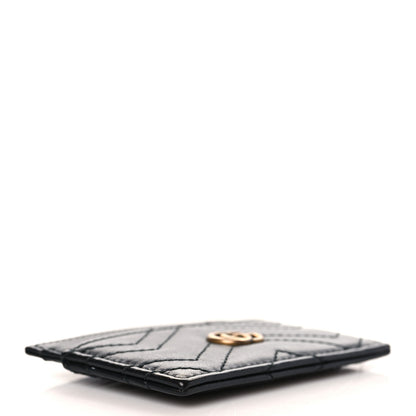 Gucci Calfskin Matelasse GG Marmont Card Holder Black 4 of 6