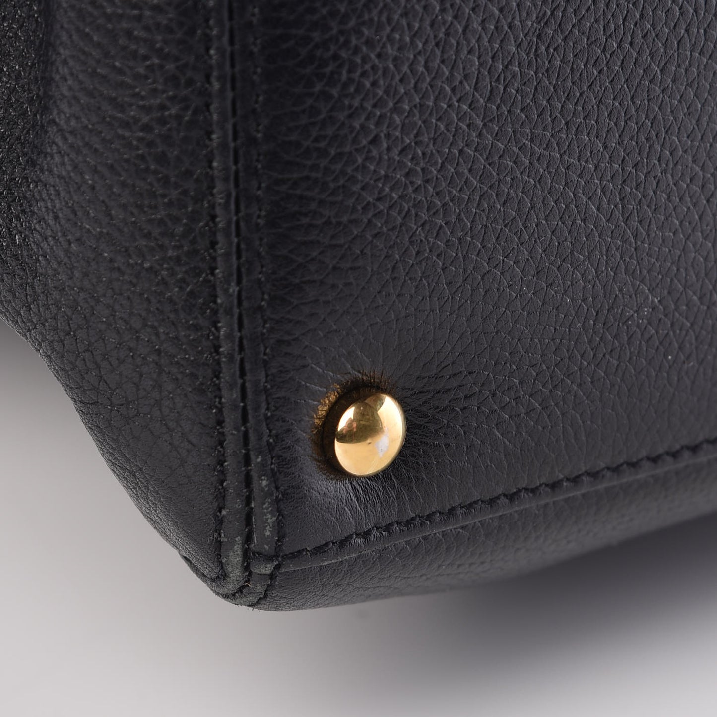 Calfskin Cerf Executive Shopper Tote Black