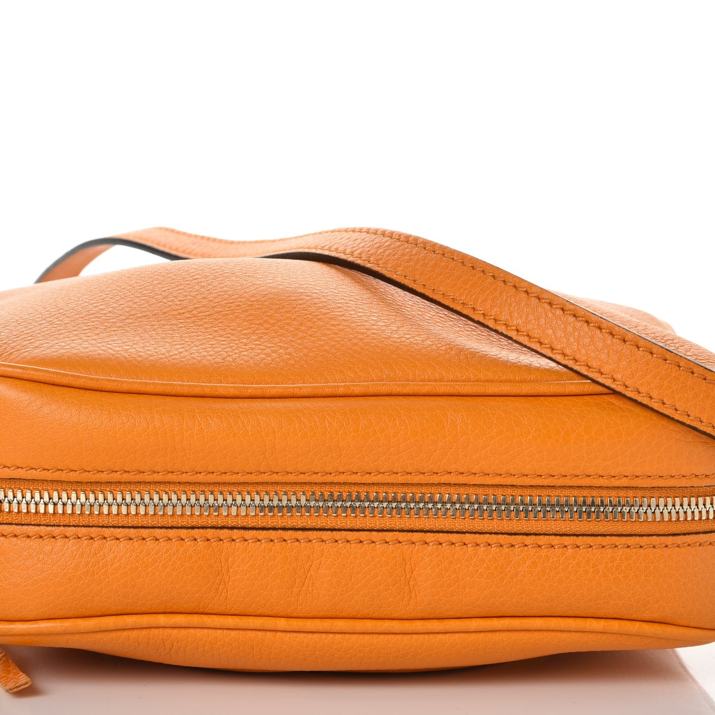 Pebbled Calfskin Small Soho Disco Bag Curcuma