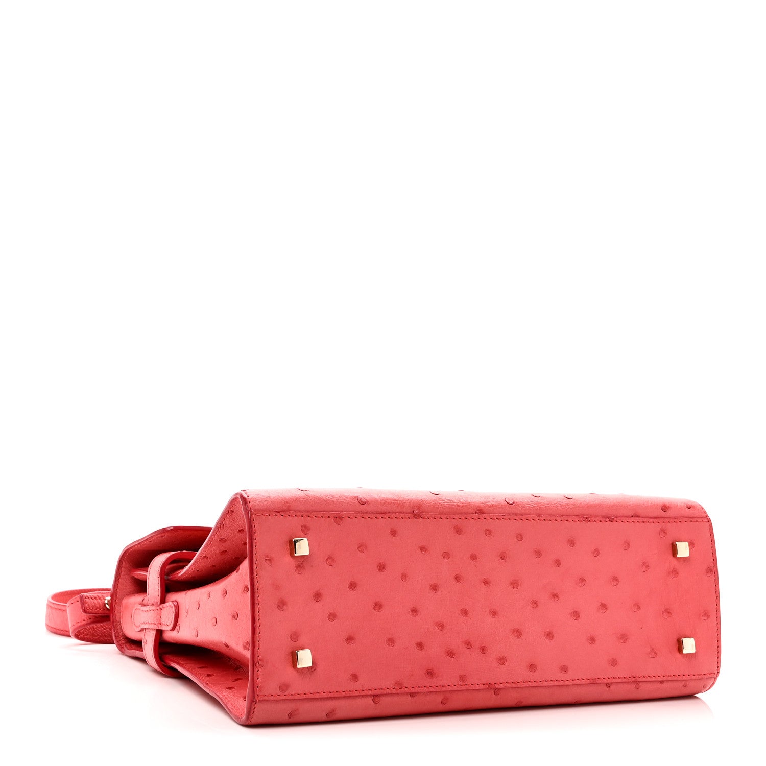 Delvaux Ostrich MM Tempete Satchel Pink 4 of 9