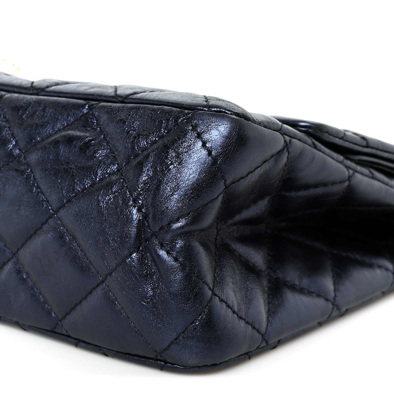 Chanel Metallic Aged Calfskin Quilted 2.55 Reissue 227 Flap Blue 10 of 10