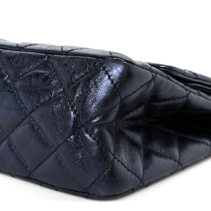 Chanel Metallic Aged Calfskin Quilted 2.55 Reissue 227 Flap Blue 10 of 10