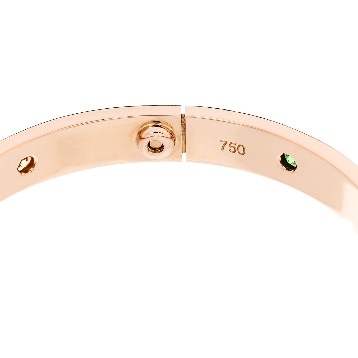 Cartier 18K Pink Gold Sapphire Garnet Amethyst LOVE Bracelet 17 7 of 8