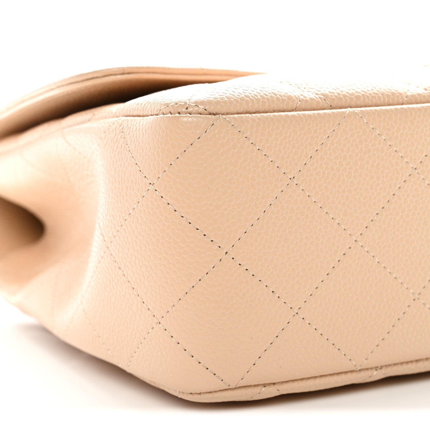 Chanel Caviar Quilted Jumbo Double Flap Light Beige 9 of 12