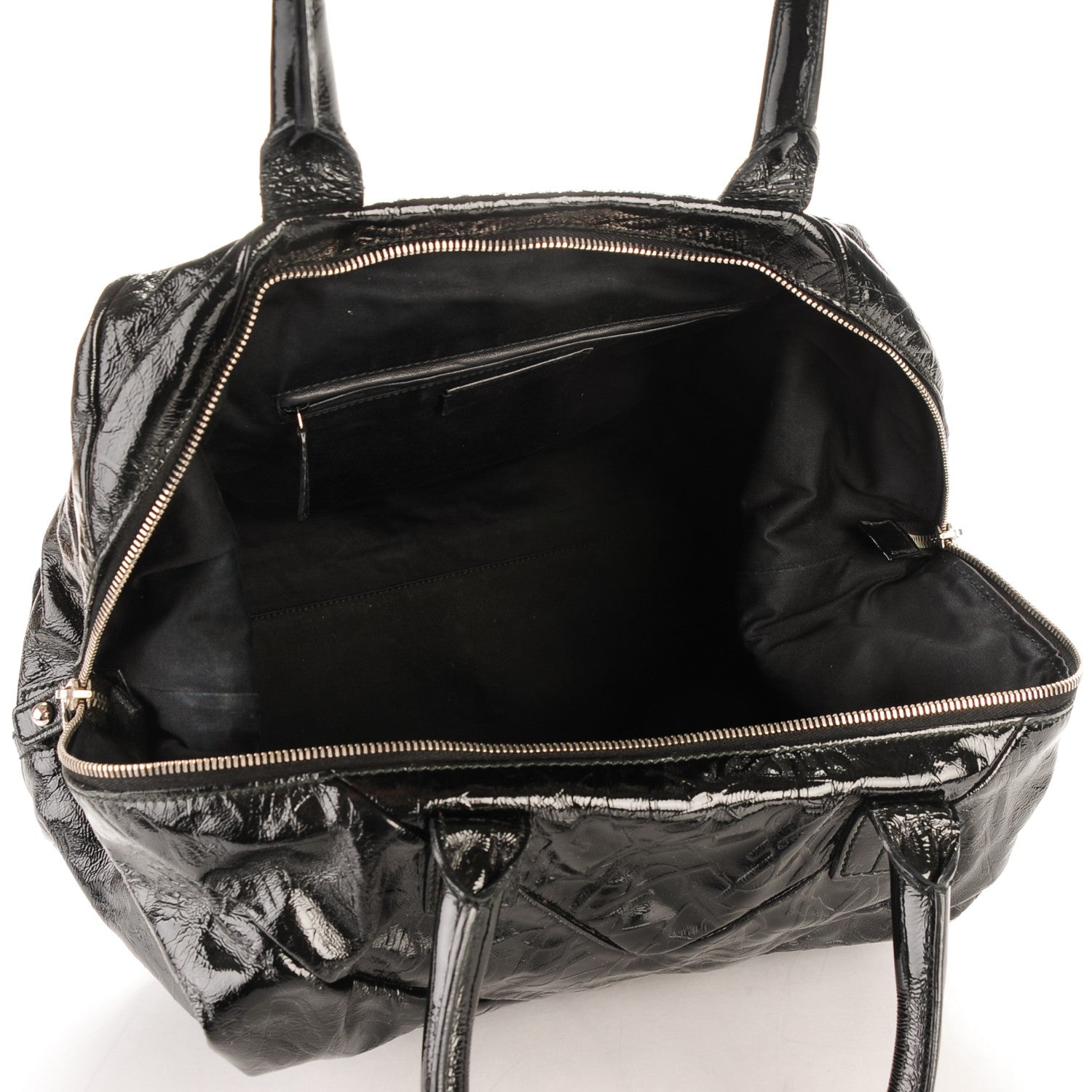 Saint Laurent Embossed Patent Medium Easy Y Bag Black 5 of 7