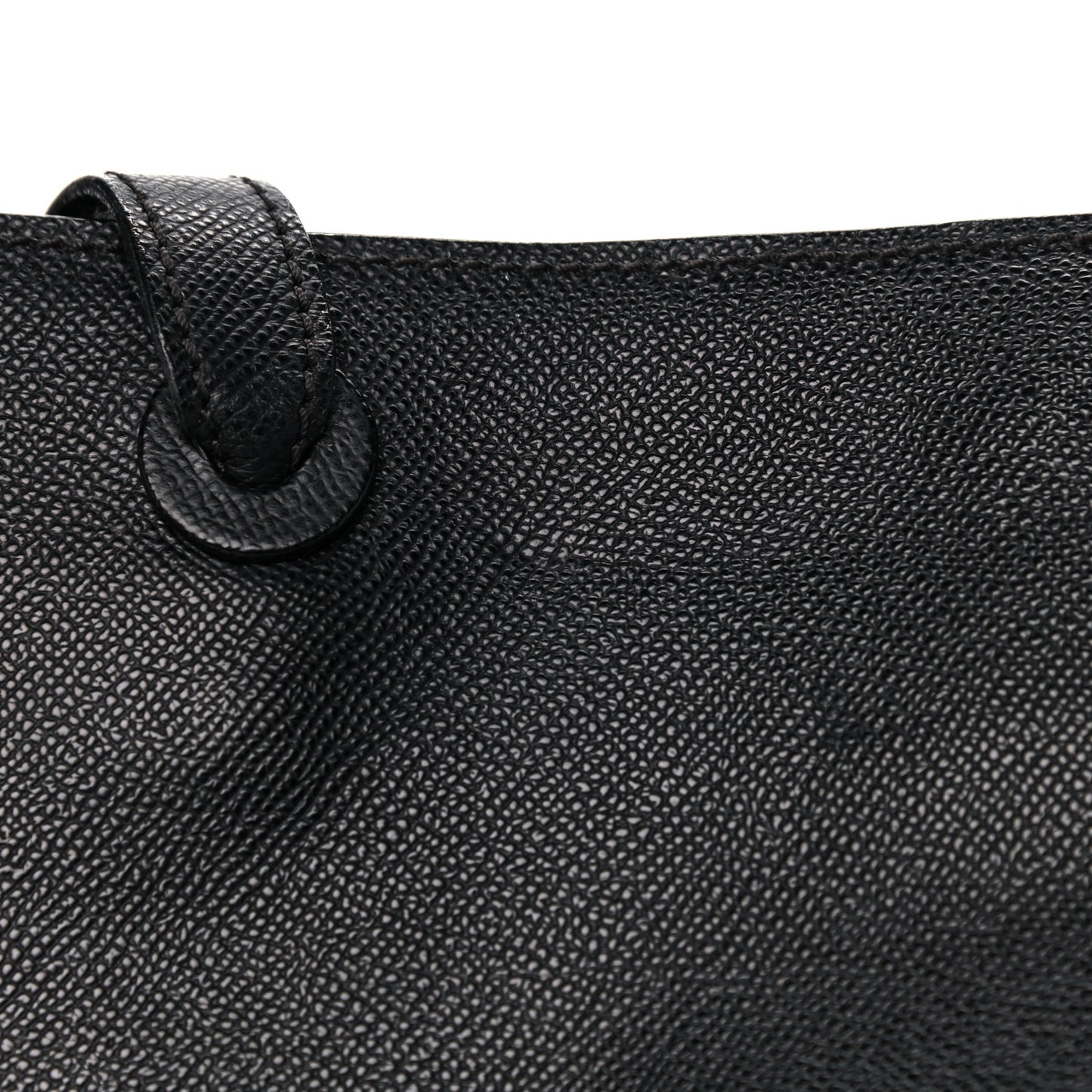 Grained Calfskin Shopping Tote Black