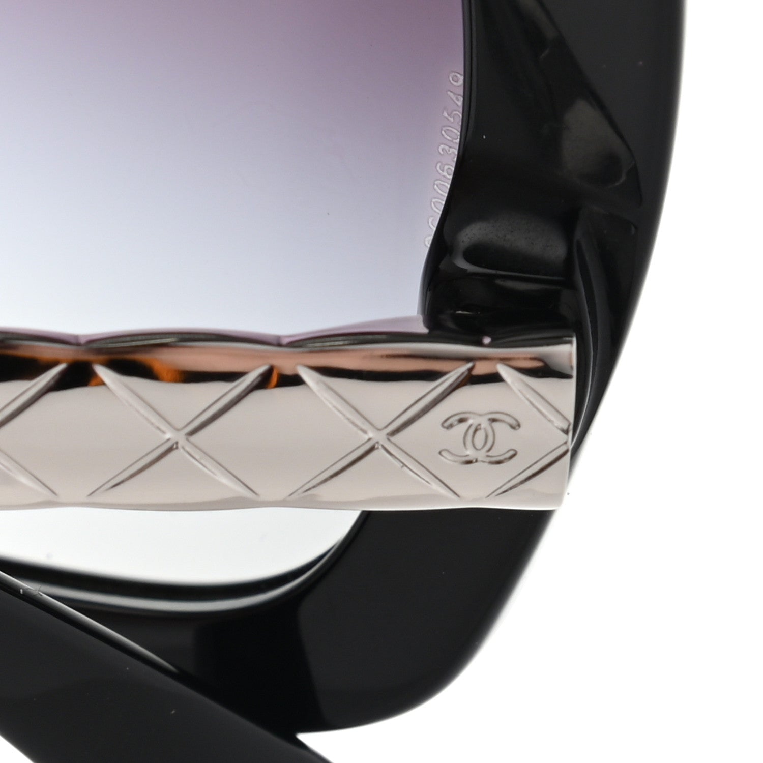 Chanel Acetate Spring Butterfly Sunglasses 5370 Black Silver 9 of 10