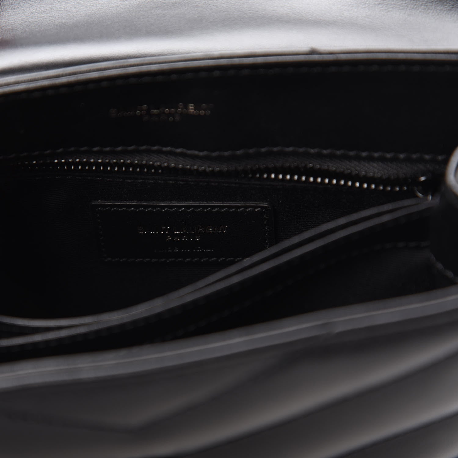 Saint Laurent Calfskin Y Quilted Monogram Toy Loulou Crossbody Bag Black 10 of 10