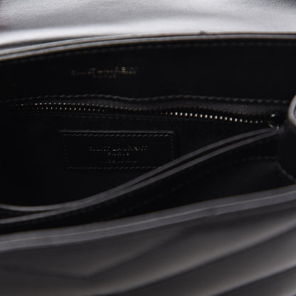 Saint Laurent Calfskin Y Quilted Monogram Toy Loulou Crossbody Bag Black 10 of 10