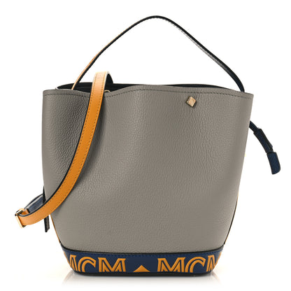 MCM Calfskin Color Block Drawstring Milano Mini Bag Grey Multicolor 1 of 8