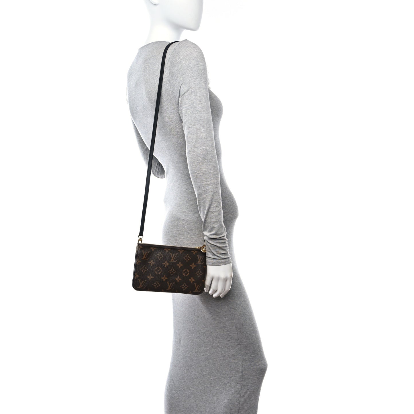 Reverse Monogram Giant Double Zip Pochette