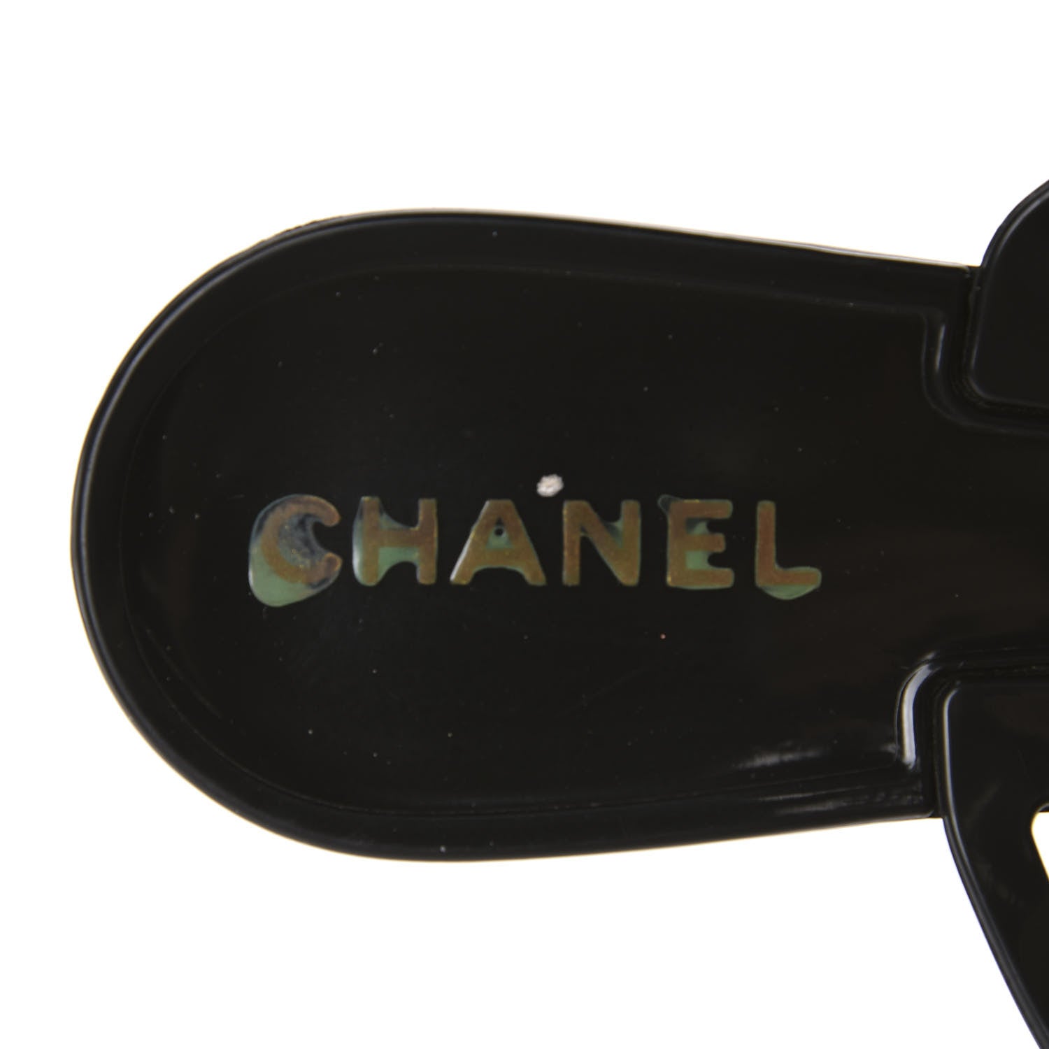 Chanel Jelly Camellia Thong Sandals 39 Black Ivory 7 of 8