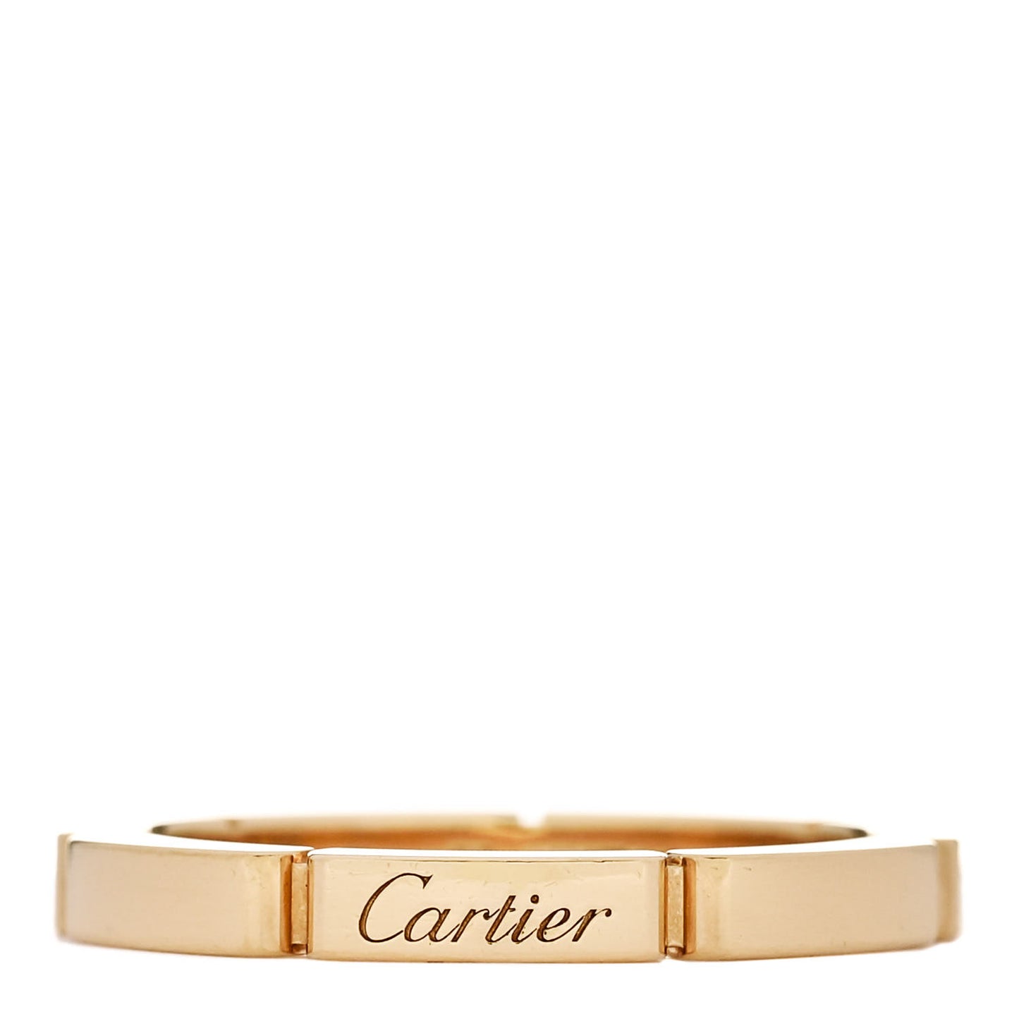 18K Yellow Gold 2.5mm Maillon Panthere Wedding Band Ring 55 7.25