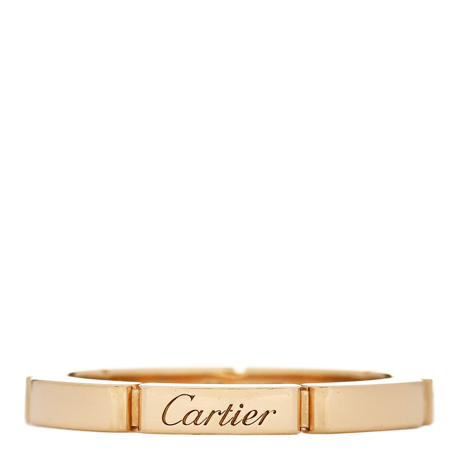 Cartier 18K Yellow Gold 2.5mm Maillon Panthere Wedding Band Ring 55 7.25 1 of 5