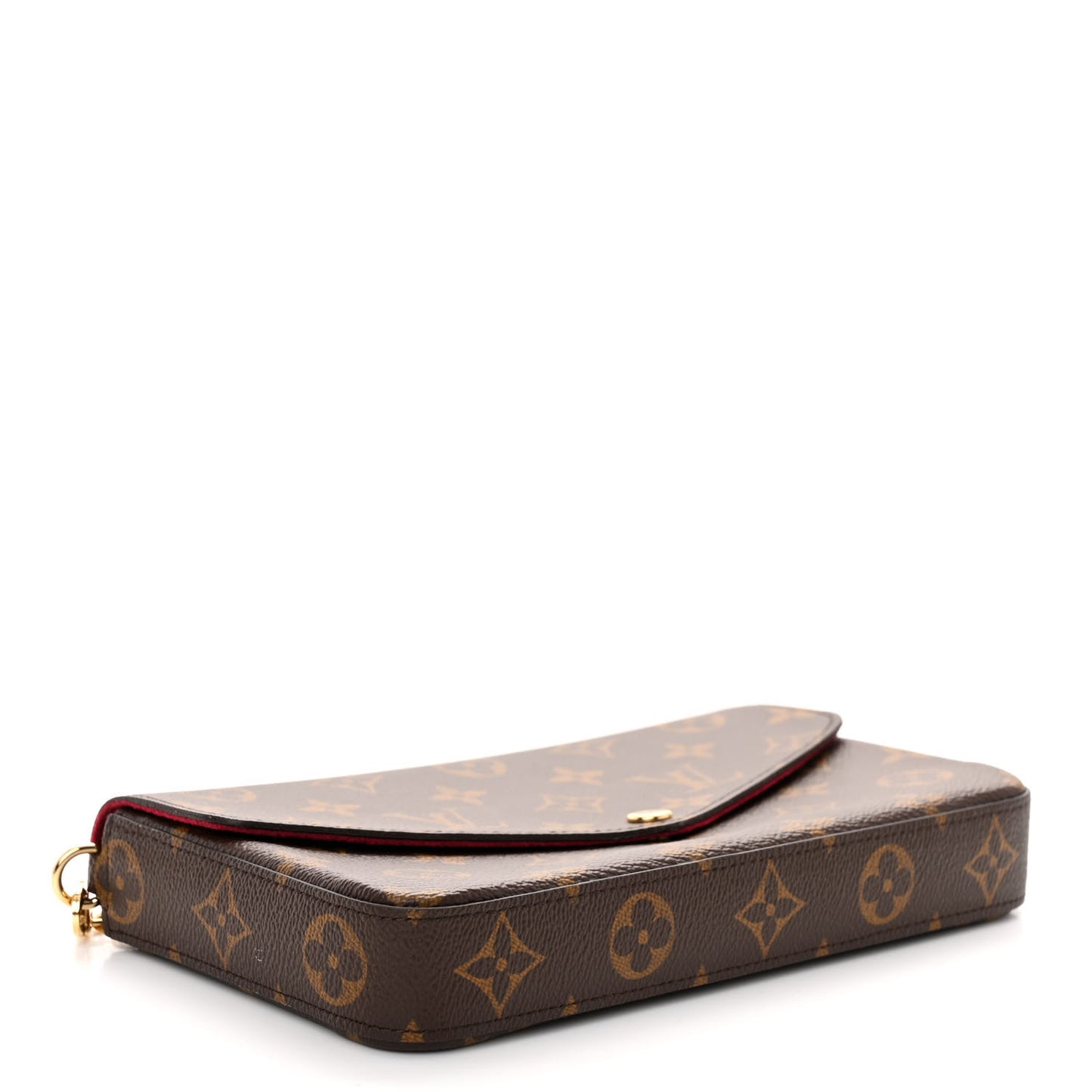 Monogram Pochette Felicie Chain Wallet Fuchsia