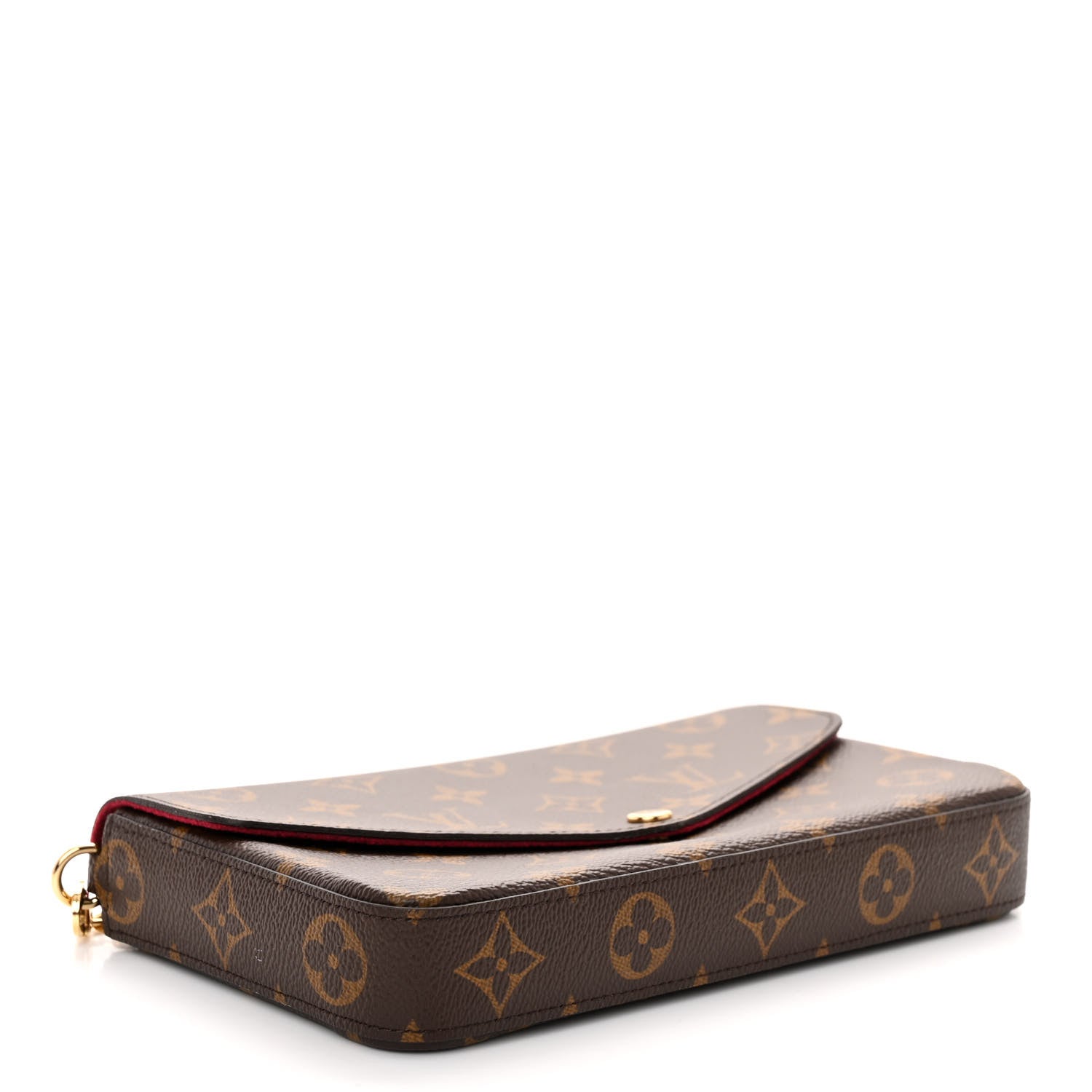 Louis Vuitton Monogram Pochette Felicie Chain Wallet Fuchsia 5 of 11