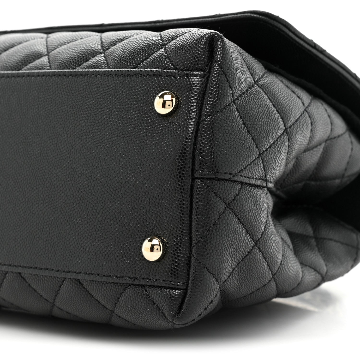 Chanel Caviar Quilted Small Coco Handle Flap Black 10 of 12