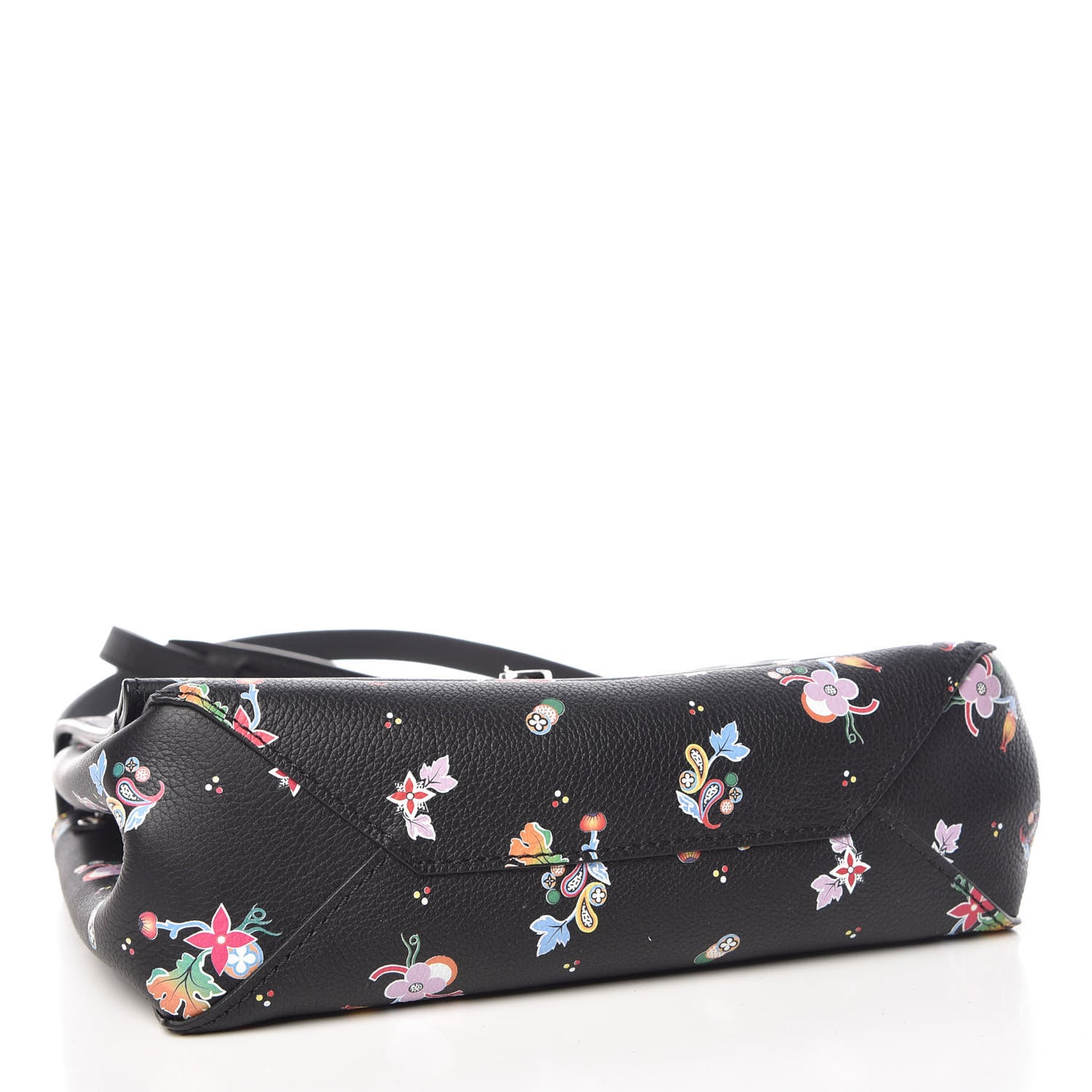 Soft Calfskin Lockme II Floral Chain Bag BB Black