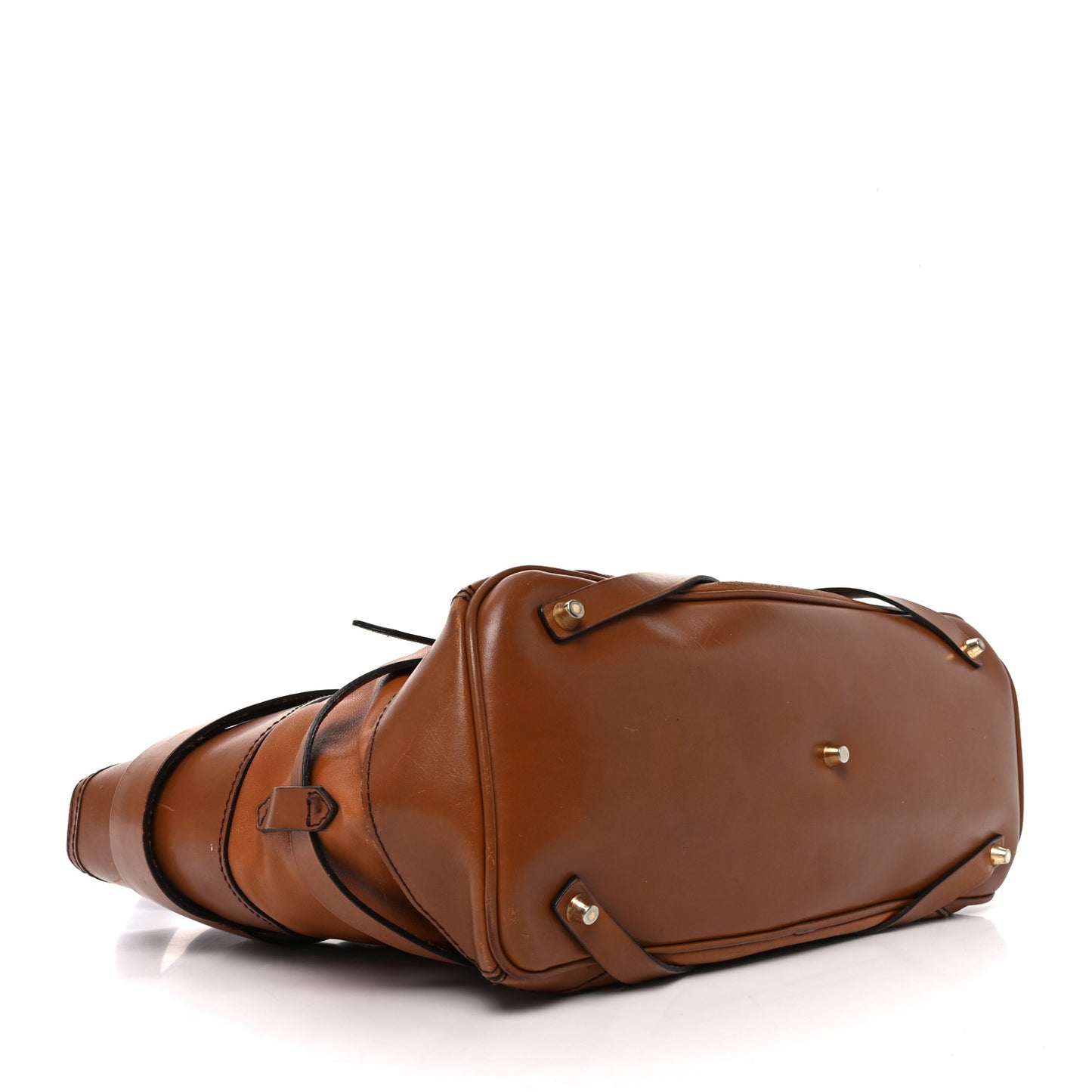 Lambskin Bridle Calfskin Medium Landscape Lynher Tote Tan