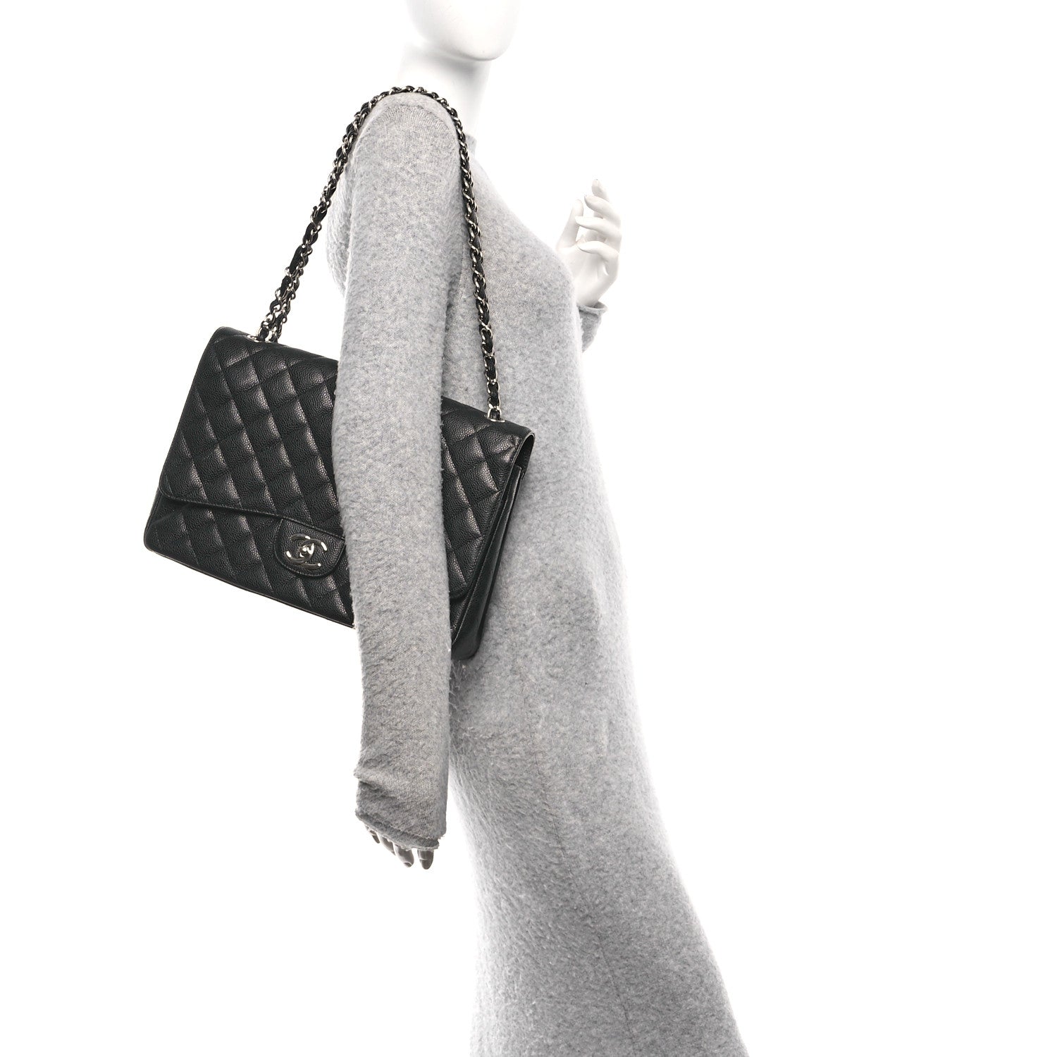 Chanel Caviar Quilted Maxi Double Flap Black 2 of 11