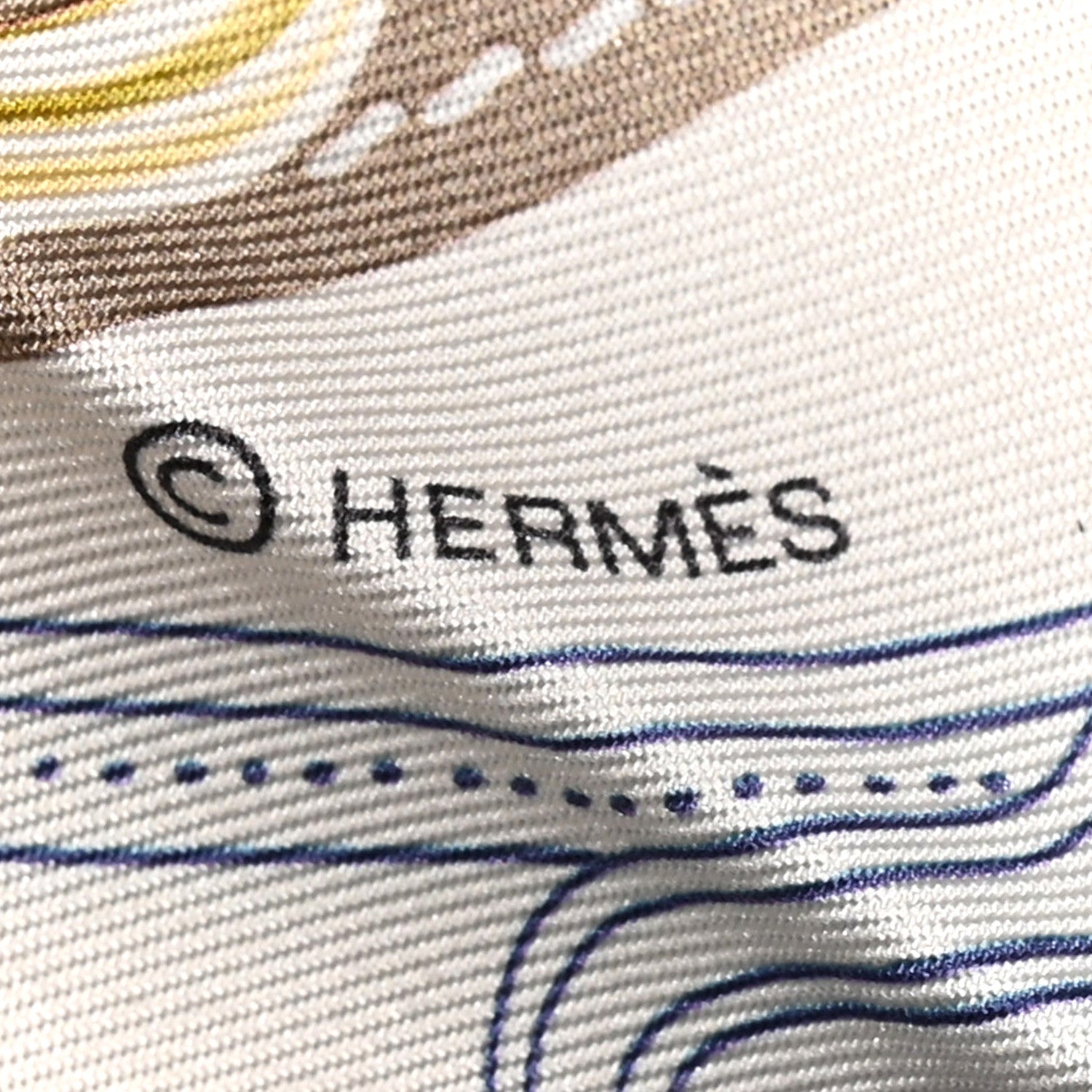 Hermes Silk Cavalcadour Voltigeur Scarf 90 Bleu Roy Creme Cobalt 3 of 3