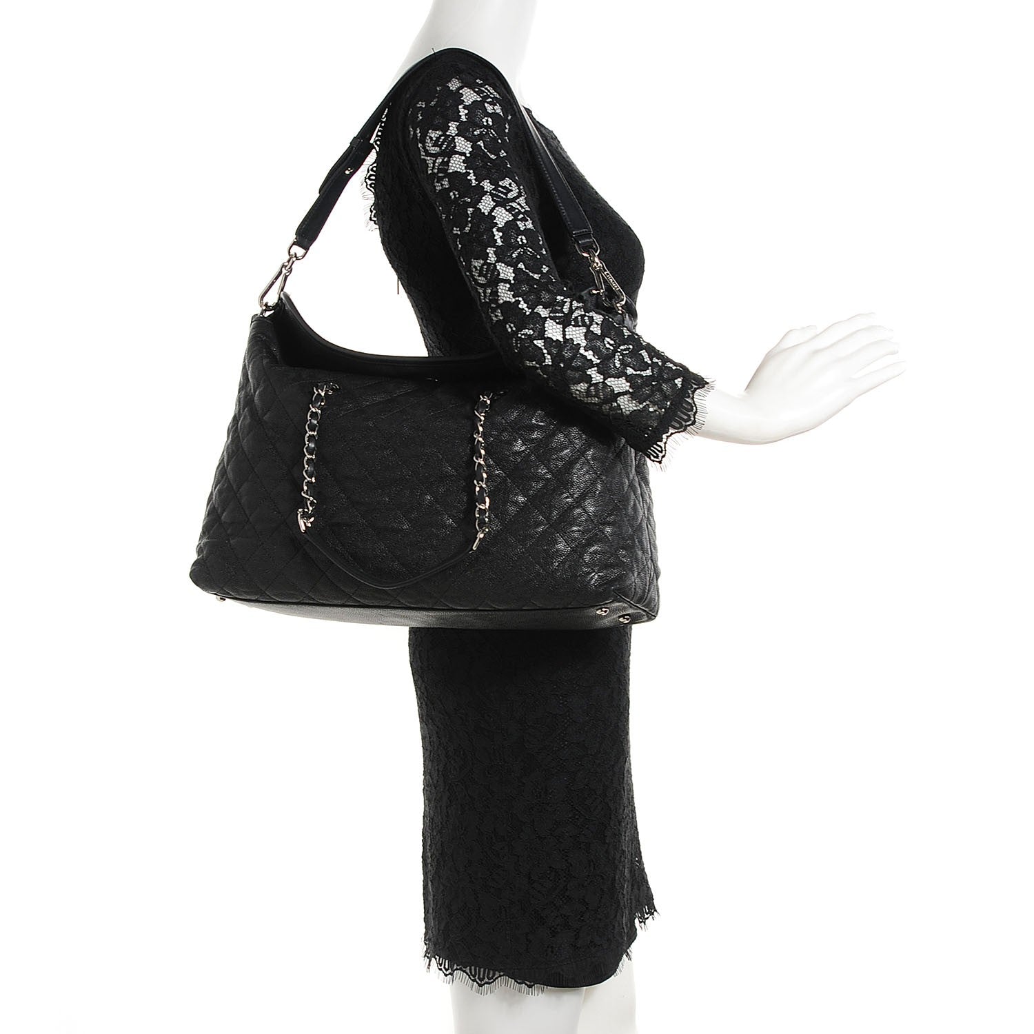 Chanel Caviar Quilted French Riviera Shouler Bag Black 2 of 7