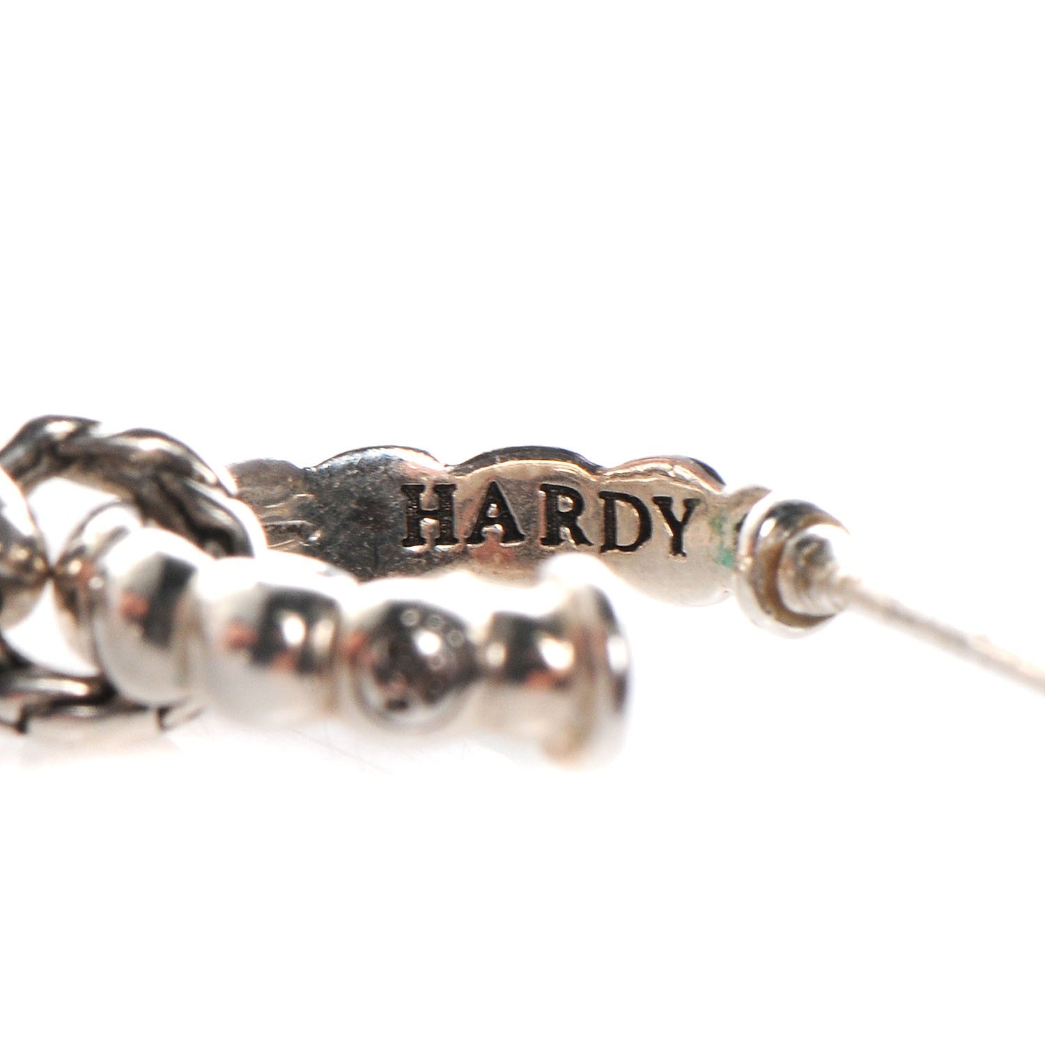 John Hardy Sterling Silver Black Sapphire Kali Lava Pave Drop Earrings 3 of 3