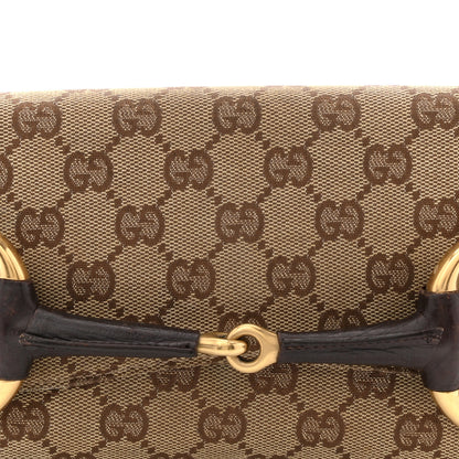 Gucci Monogram Horsebit Clutch Dark Brown 8 of 13