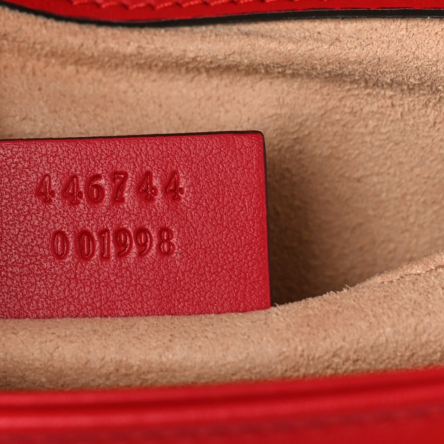 Calfskin Matelasse Mini GG Marmont Shoulder Bag Hibiscus Red