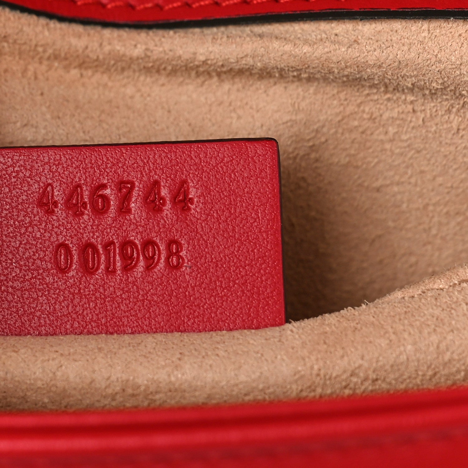 Gucci Calfskin Matelasse Mini GG Marmont Shoulder Bag Hibiscus Red 7 of 9