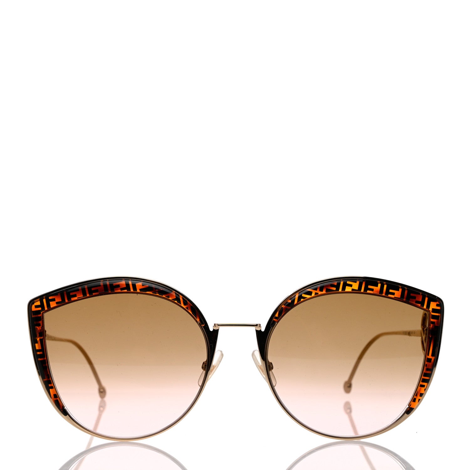 Fendi Metal Acetate F is Fendi FF Cat Eye Sunglasses FF 0290/S Gold 2 of 7