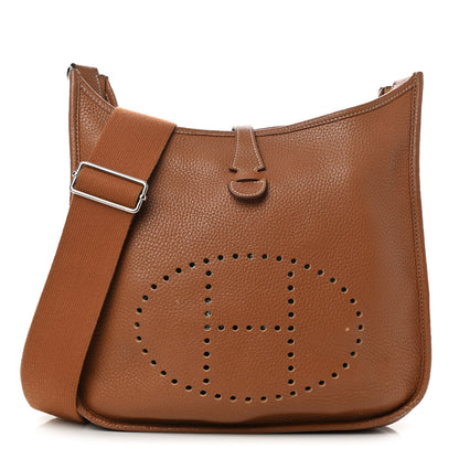 Hermes Taurillon Clemence Evelyne III PM Gold 1 of 13