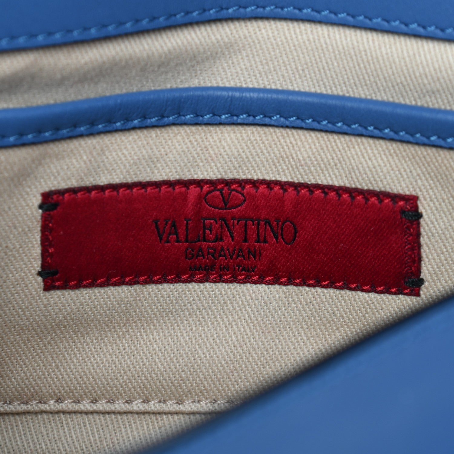 Valentino Garavani Vitello Mini Rockstud Flap Saddle Crossbody Bag Light Sapphire 6 of 10