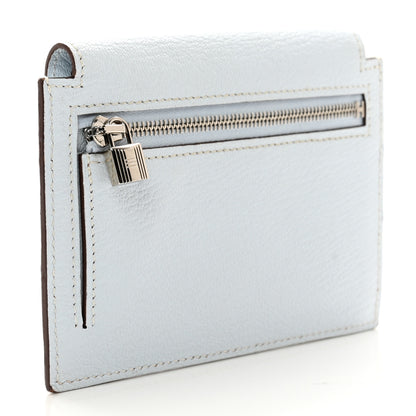 Hermes Chevre Mysore Kelly Pocket Compact Wallet Bleu Brume 3 of 7