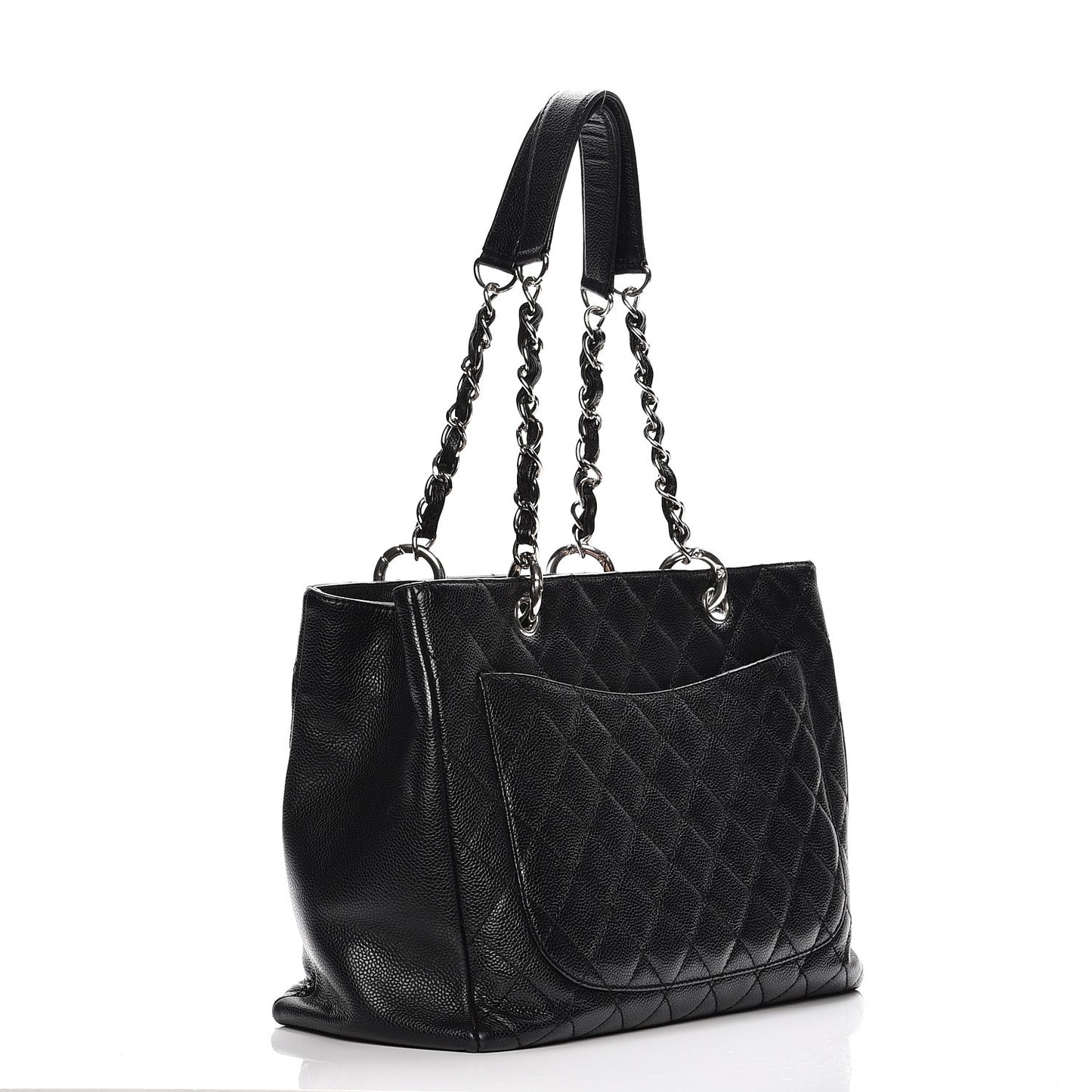 Caviar Quilted Grand Shopping Tote GST Black
