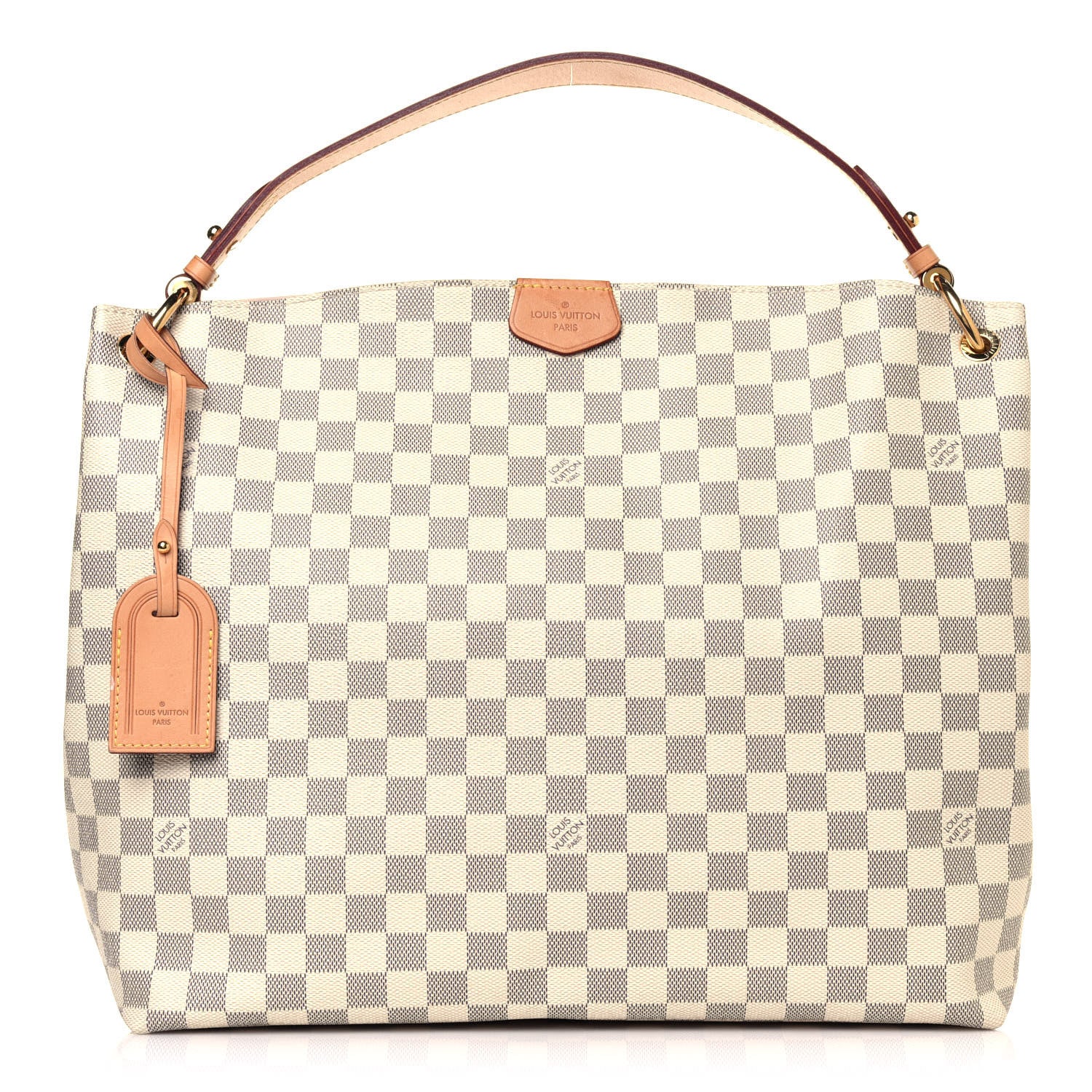 Louis Vuitton Damier Azur Graceful MM Rose Ballerine 1 of 14