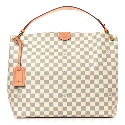 Louis Vuitton Damier Azur Graceful MM Rose Ballerine 1 of 14