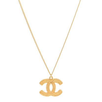 Chanel CC Matte Necklace Gold 1 of 6