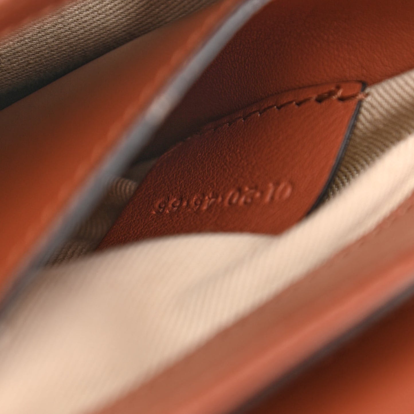 Calfskin Crocodile Embossed Small Aby Lock Chestnut Brown