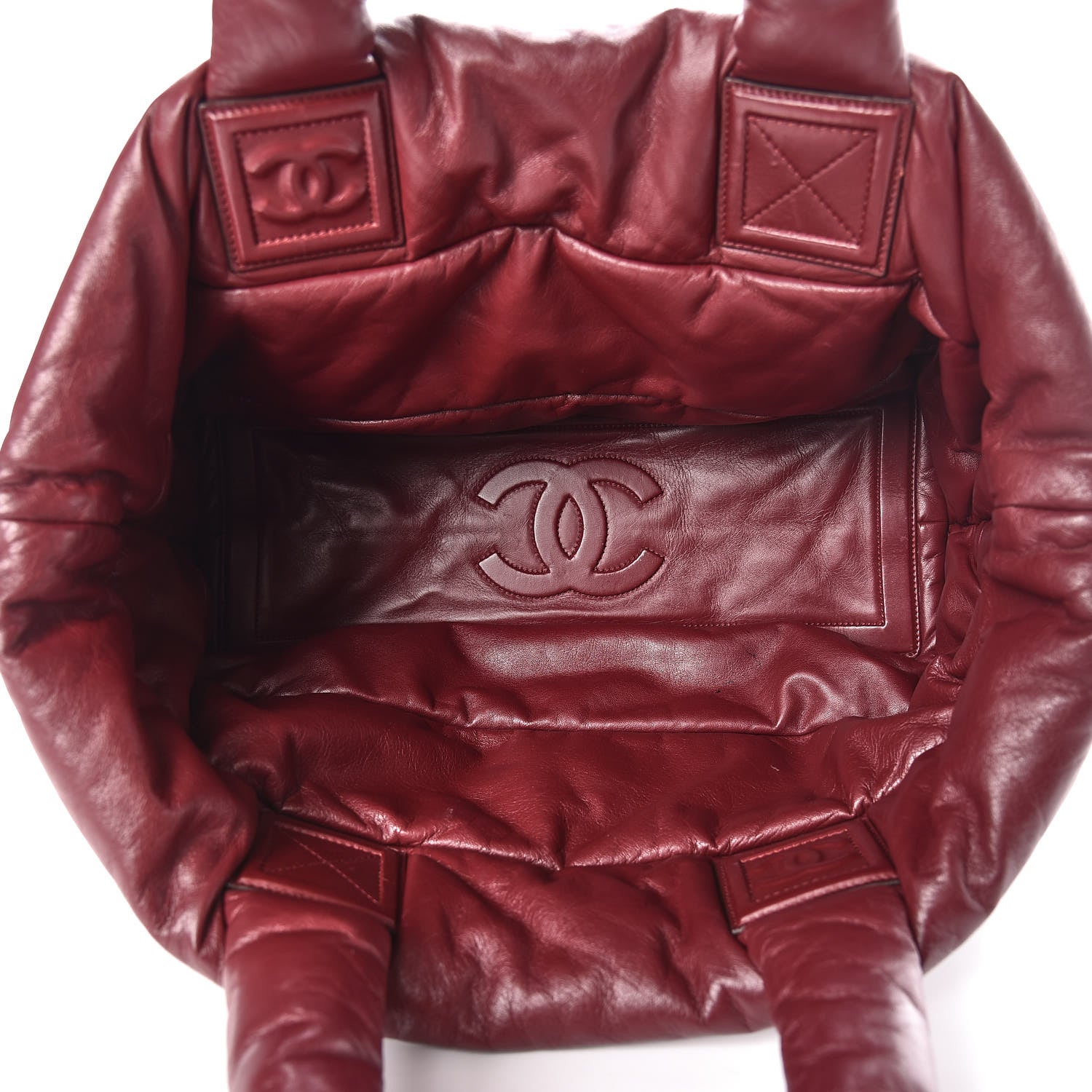 Chanel Lambskin Quilted Medium Coco Cocoon Reversible Tote Black 8 of 21