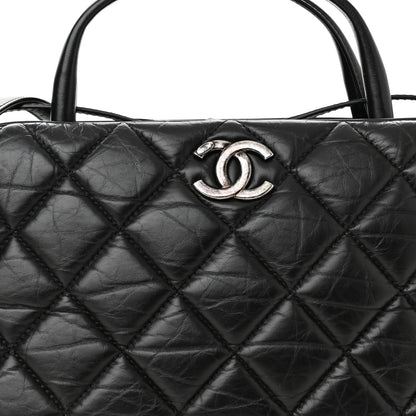 Chanel Aged Calfskin Small Bowling Bag Black 9 of 12