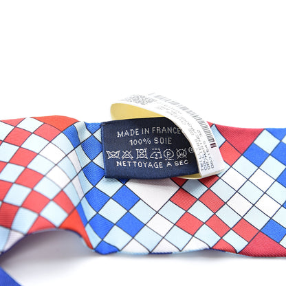 Hermes Silk Colliers de Chiens Remix Twilly Marine Rouge White 2 of 4
