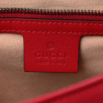 Gucci Calfskin Matelasse Small GG Marmont Shoulder Bag Hibiscus Red 7 of 17