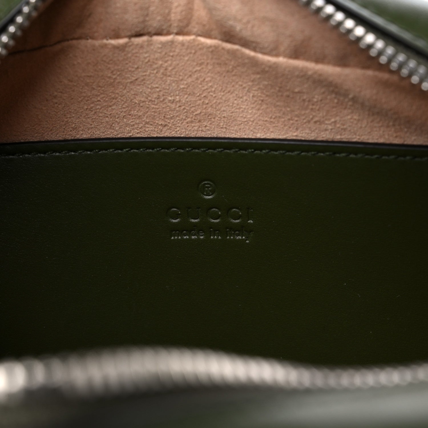 Gucci Calfskin Matelasse Aria Small GG Marmont Chain Shoulder Bag Military Wood 6 of 10