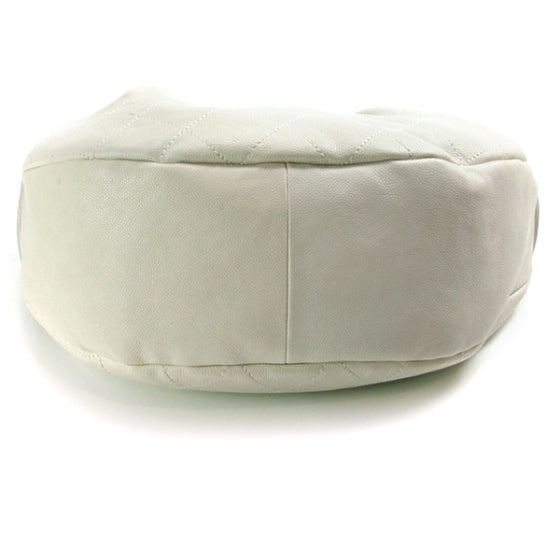 Quilted Diamond Stitch Hobo White