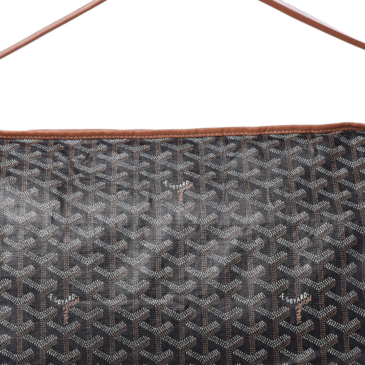 Goyardine Fidji Zip Hobo Black Gold