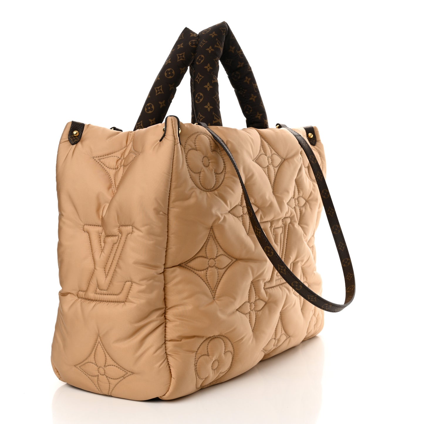 Econyl Monogram Pillow Giant Onthego GM Beige