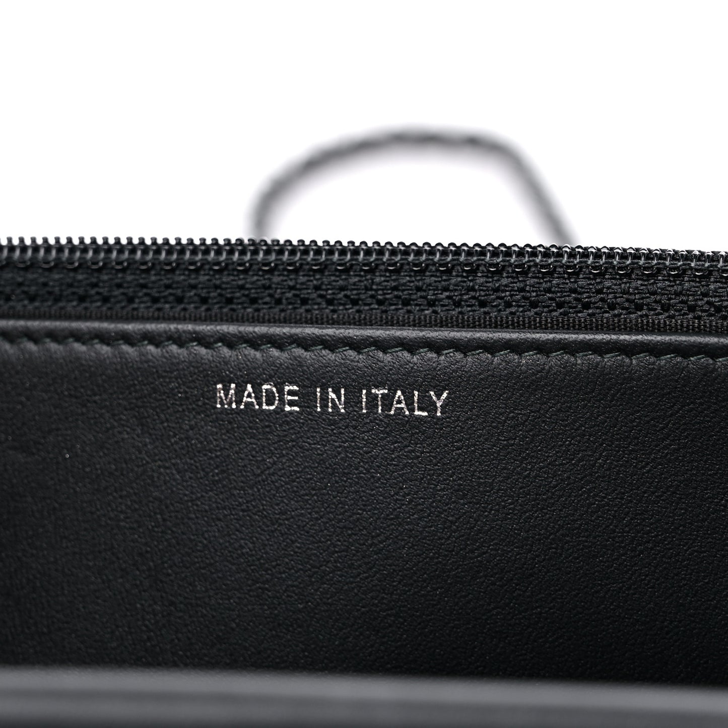 Calfskin Painted Chevron Embossed Boy Wallet On Chain WOC Black