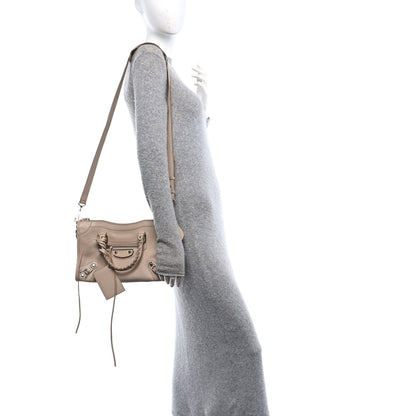 Balenciaga Chevre Silver Metallic Edge Hardware S City Tapioca 2 of 12