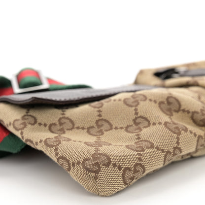 Gucci GG Monogram Double Pocket Belt Bag Dark Brown 10 of 13